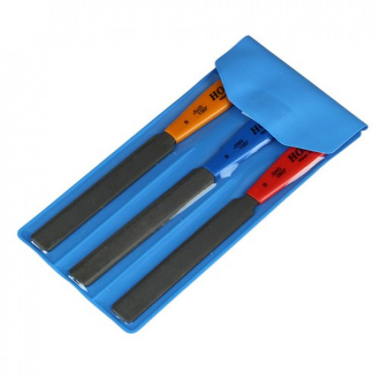 HOSCO DOUBLE EDGE NUT FILES FOR BASS GUITAR SET